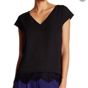 Black lace Parker top, Small